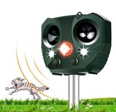 Pest Controle Ultrasone Kattenverjager D100 zonne energie-kattenschrik-marterverjager-muizenverjager-duivenverjager- 7x13x13cm