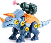 Montage Dinosaurus met pistool, pijltjes, schroeven en schroevendraaier | Leren bouwen | STEM speelgoed | Educatief Montessori
