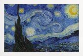 JUNIQE - Poster met houten lijst Van Gogh - De sterrennacht (1889)