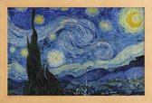 JUNIQE - Poster in houten lijst Van Gogh - De sterrennacht (1889)