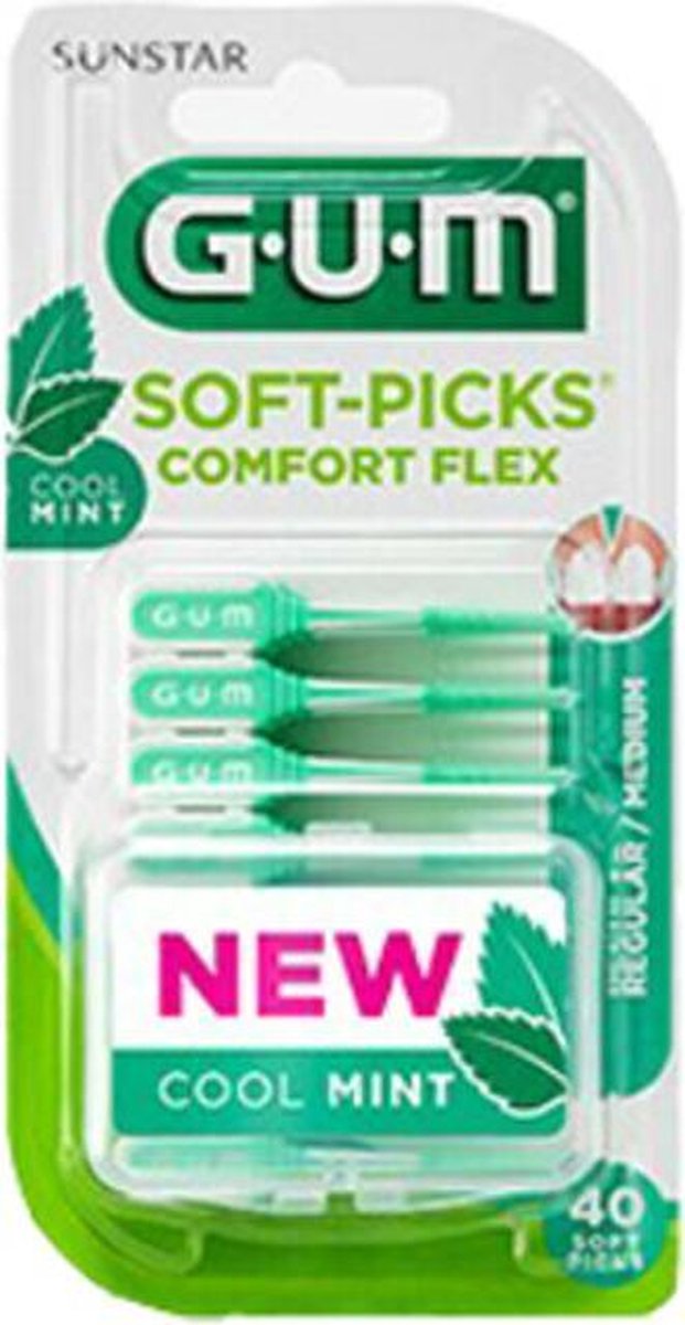 GUM Soft-Picks Comfort Flex Mint Medium 40 stuks