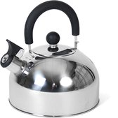Bol.com Fluitketel - RVS - 25 liter - zilver / zwart - waterkoker voor camping/ caravan/ camper aanbieding