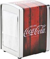 Cosy en Trendy Coca Cola - Servethouder - Rood - 10.1x9.8x14.1cm - Metaal - (set van 2)
