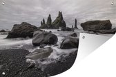 Tuinposters buiten Zwarte stranden in IJsland - 90x60 cm - Tuindoek - Buitenposter
