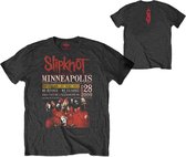 Slipknot - Minneapolis '09 Heren T-shirt - Eco - 2XL - Zwart