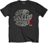The Rolling Stones - Swirl Logo '82 Heren T-shirt - Eco - S - Zwart