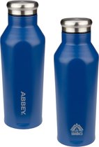 Abbey Drinkfles Dubbelwandig - Godafoss - 0.35 L - Blauw/Zilver - 0,35 L