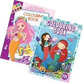 Super Kleurboeken - Pakket - 2 Kleurboeken - Zeemeerminnen - Mermaids - 125+ Kleurplaten