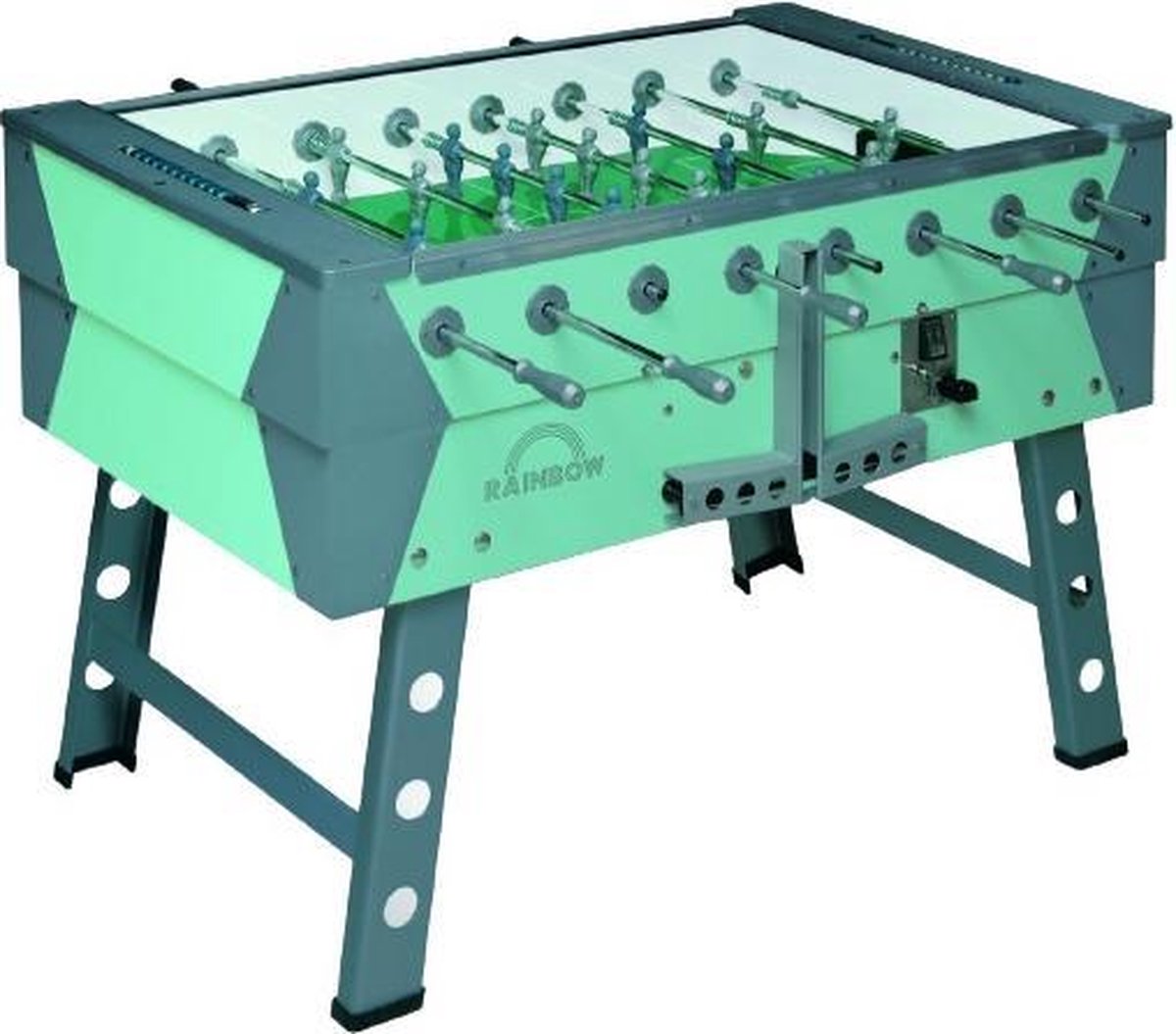 Fas Voetbaltafel Rainbow Cp - buiten tafel - voetbaltafel voor buiten - inclusief topglas - gesloten balsysteem - voetbaltafel - italiaans - buitenspeelgoed
