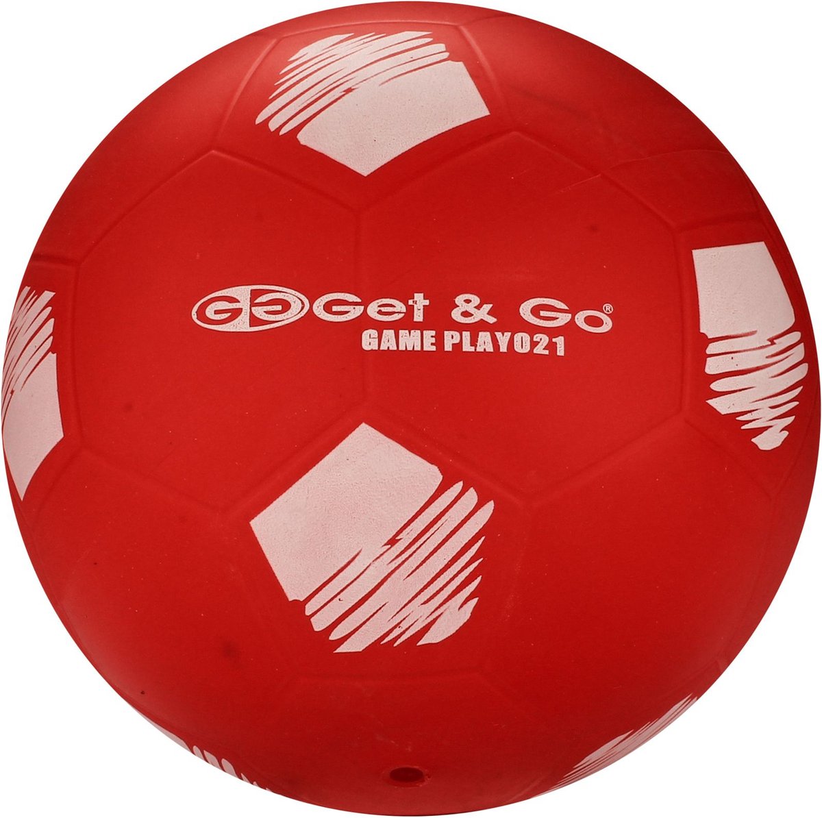 Get & Go Voetbal PVC - 21 cm - Rood/Wit/Antraciet - 21