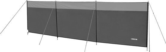 Abbey Camp windscherm – polyester – 5 meter – grijs/lichtgrijs