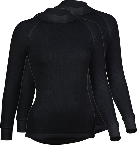 Thermoshirt Avento à manches longues pour femmes - Lot de 2 - Noir - Taille 38