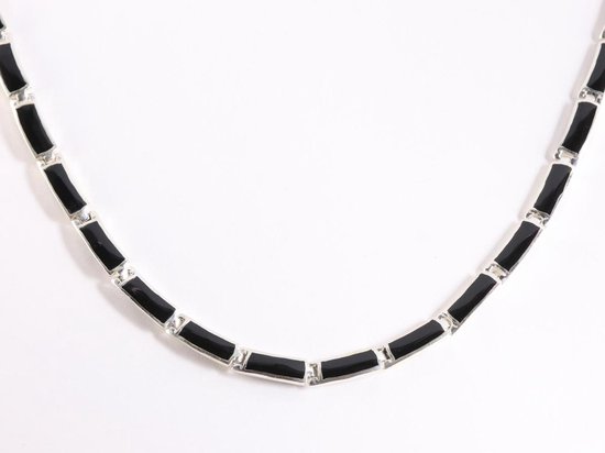Collier en argent avec onyx