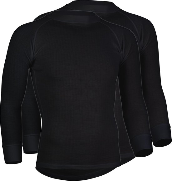 Thermoshirt Avento à manches longues pour hommes - Lot de 2 - Noir - Taille L