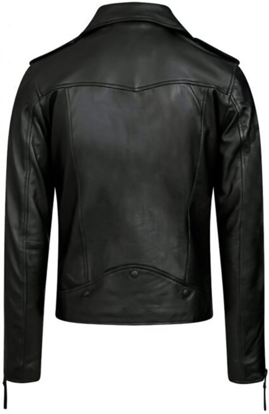 Only & Sons Leren jack van lamsleer, model 'Dean' in zwart