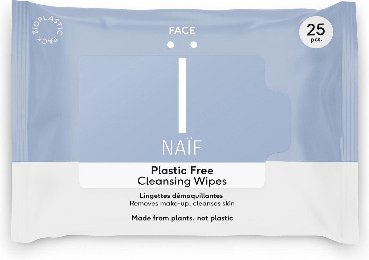Naïf Plasticvrije Reinigende gezichtsdoekjes - 25 stuks - parfumvrij