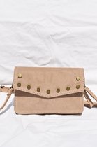 Giuliano | Little Bag | Schoudertas | Leer | Beige | Studs