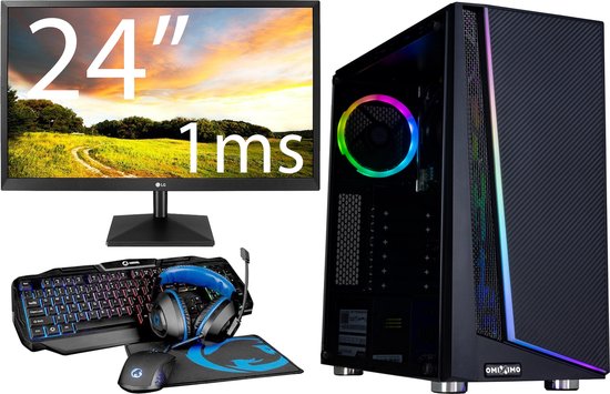 omiXimo | AMD Ryzen 3 Gaming PC Gaming Setup | Complete Gaming Set | 24"  Gaming... | bol.com