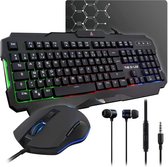 The G-Lab Helium Qwerty Gaming Combo - Toetsenbord/Muis/Muismat/Intra Headset