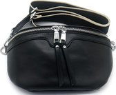 Dielay - Tas Dames - Crossbody Bag - PU Kunstleer - 23x15x7 cm - Zwart