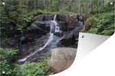 Tuinposters buiten Waterval in de bossen van het Nationaal park Skuleskogen in Zweden - 90x60 cm - Tuindoek - Buitenposter