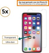 5x iPhone XS Screenprotector | Premium Kwaliteit | Tempered Glass | Protective Glass | Gehard Glas | Bescherm Glas