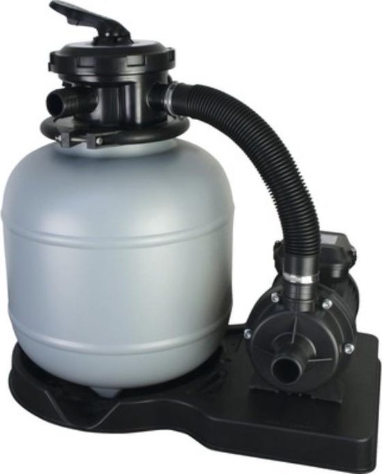 Wiltec zandfilter tot 21,5 kg zand voor zwembaden, filterketel voor pool tot 35 m³, filter voor zwembad met 5 instelbare standen, zandfiltersysteem