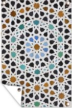 Muurdecoratie Een Marokkaanse Mozaïekdetail - 120x180 cm - Tuinposter - Tuindoek - Buitenposter