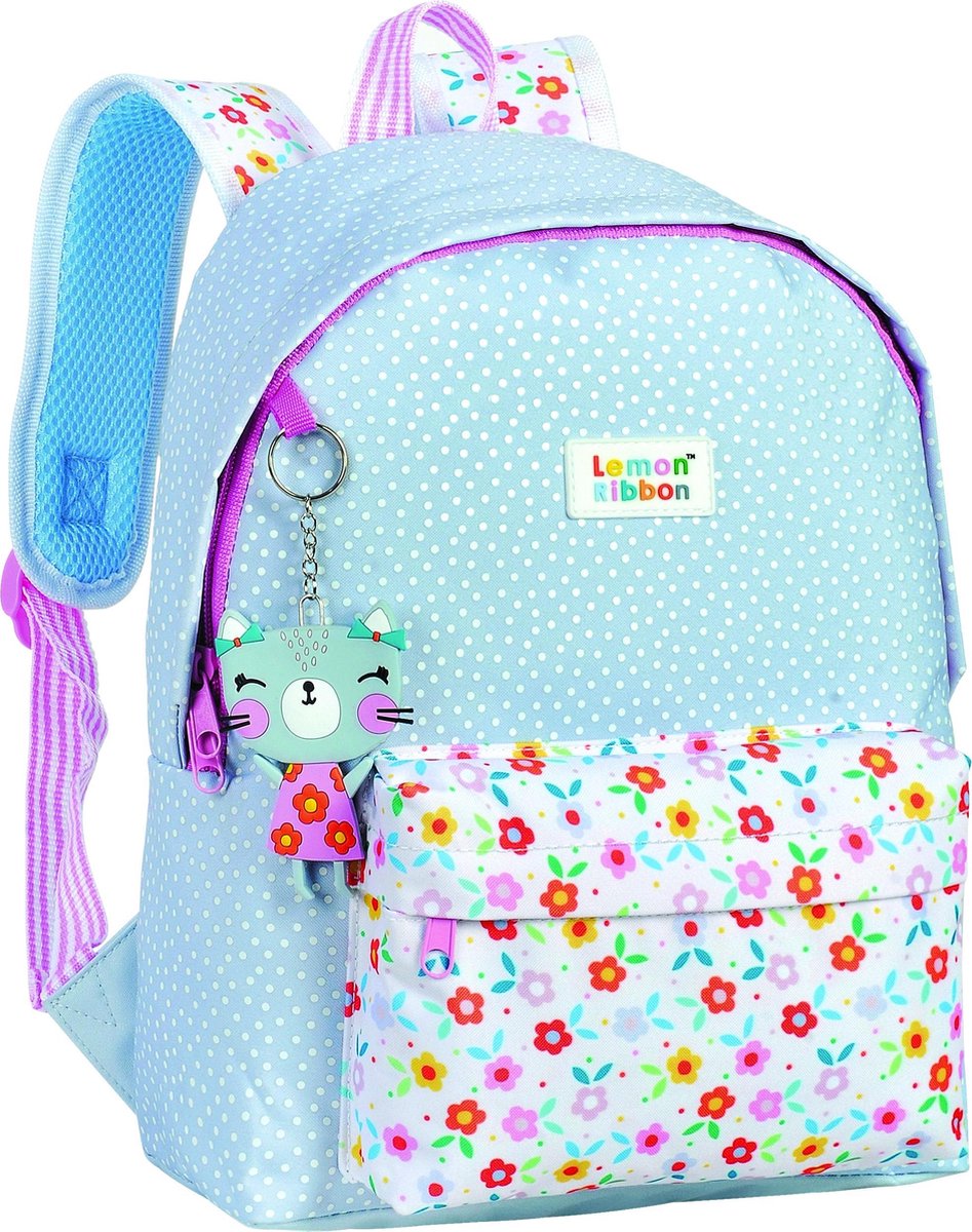 Lemon Ribbon Rugzak Cat Meisjes 41 X 31 Cm Polyester Lichtblauw