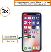 3x iPhone 11 Pro Max Screenprotector | Premium Kwaliteit | Tempered Glass | Protective Glass | Gehard Glas | Bescherm Glas