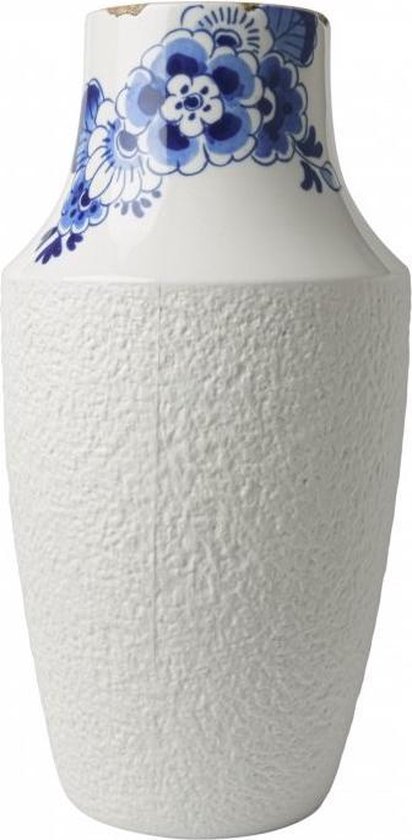 Contractie bleek stel voor Delfts blauw vaas - 30 cm - witte vaas - grote vaas - witte vaas hoog - witte  vaas... | bol.com