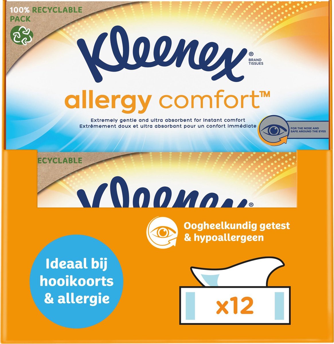Kleenex Mouchoirs Boîte - Allergy Comfort 12 X 56 pièces - Value pack |  bol.com