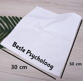 Beste Psycholoog Geborduurd handdoek gastendoek | Cadeau | Gepersonaliseerd | Bedankje| Gastendoekje 30 x 50 | 100% katoen