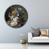 KEK Original - Oude Meesters - Stilleven - wanddecoratie - 60 cm diameter - muurdecoratie - Dibond 3mm -  schilderij - muurcirkel