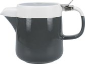 Kitchencraft Theepot La Cafetière 420 Ml Keramiek Grijs/wit