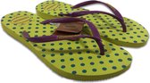 Havaianas Slim Dames Slippers - Geel/Blauw/Paars - Maat 41/42