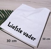 Liefste vader Geborduurd handdoek gastendoek | Cadeau | Gepersonaliseerd | Bedankje| Gastendoekje 30 x 50 | 100% katoen