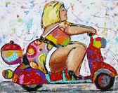 Poster - A3 - Dikke Dame op Scooter