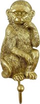 Lucy's Living Wandhaak Aap Goud - 16,4x6,5x7 cm - kapstok