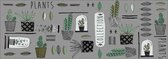 1x Coryl Binnenmat Devoluy Herbier | 120x45cm| Decoratieve mat - Antislip - Absorberend - Vloerkleed - Antistofmat