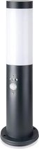 LED Tuinverlichting met Bewegingssensor - Staande Buitenlamp - Nirano Stobo -  E27 Fitting - Rond - Mat Grijs - Aluminium - 45cm