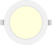 LED Downlight Pro - Igia Trinko - Inbouw Rond 9W - Warm Wit 3000K - Mat Wit - Kunststof - Ø145mm