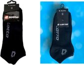 Lotto Sneaker Sokken - sport sokken - korten sokken - lotto sokken -  Zwart 3 Paar - Maat: 35/38