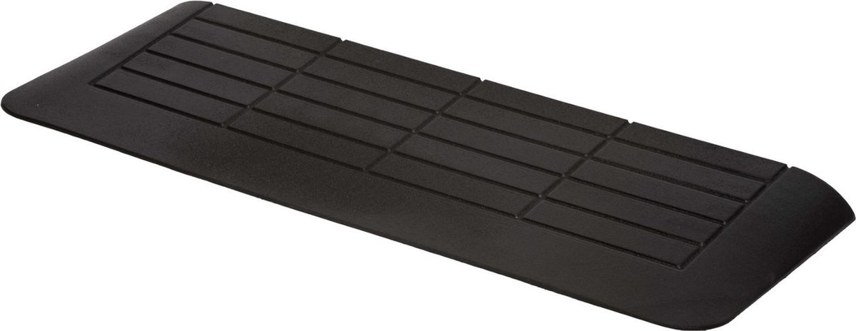 Deluxe Rubberen Drempelhulp 3,5 cm - Toepassingsgebied Binnen, Buiten - Breedte 90 cm - Antislip - Oprijplaat - Drempelhelling - Oprijhelling
