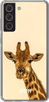 6F hoesje - geschikt voor Samsung Galaxy S21 FE -  Transparant TPU Case - Giraffe #ffffff