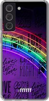 6F hoesje - geschikt voor Samsung Galaxy S21 FE -  Transparant TPU Case - Love is Love #ffffff