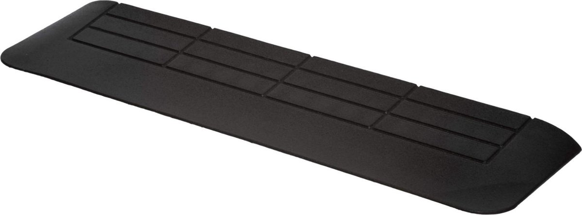 Goedkoopste Deluxe Rubberen Drempelhulp 2,5 cm - Toepassingsgebied Binnen, Buiten - Breedte 90 cm - Hoogte 2.5 cm - Diepte 20 cm - Antislip - Oprijplaat - Drempelhelling - Oprijhelling