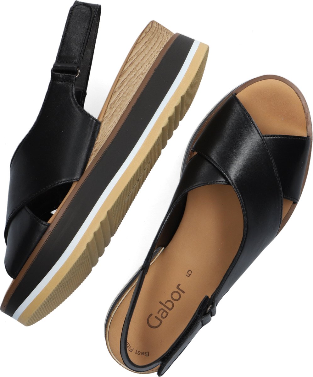 Gabor 683 Sandalen - Dames - Zwart - Maat 40 | bol.com