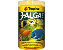 Tropical 3 Algen Vlokvoer | 1 Liter|  Aquarium Visvoer | Vlokvoer