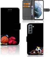 GSM Hoesje Geschikt voor Samsung Galaxy S21 FE Bookcover Ontwerpen Voetbal, Tennis, Boxing… Sports
